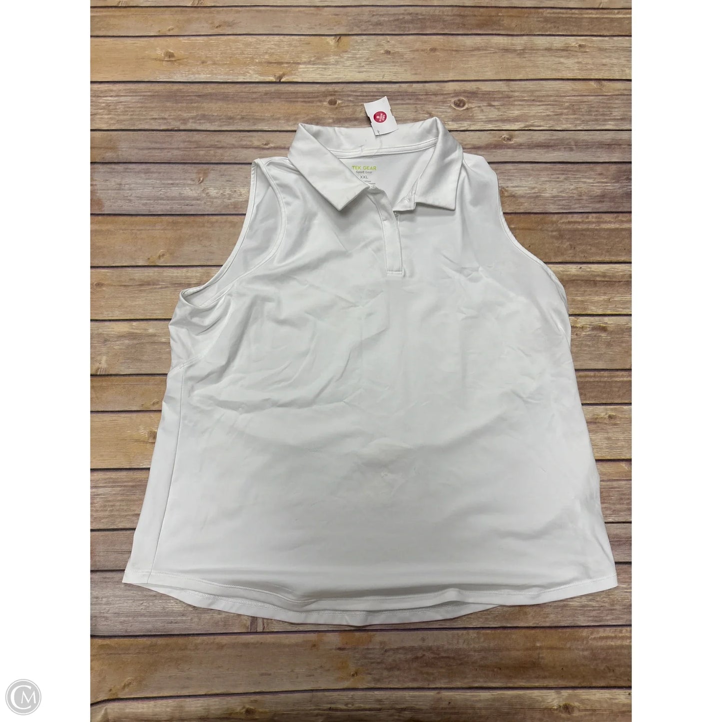 Athletic Tank Top By Tek Gear In White, Size: Xxl