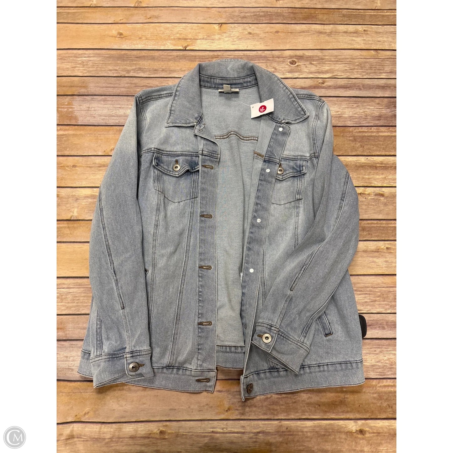 Jacket Denim By Style And Company In Blue Denim, Size: L