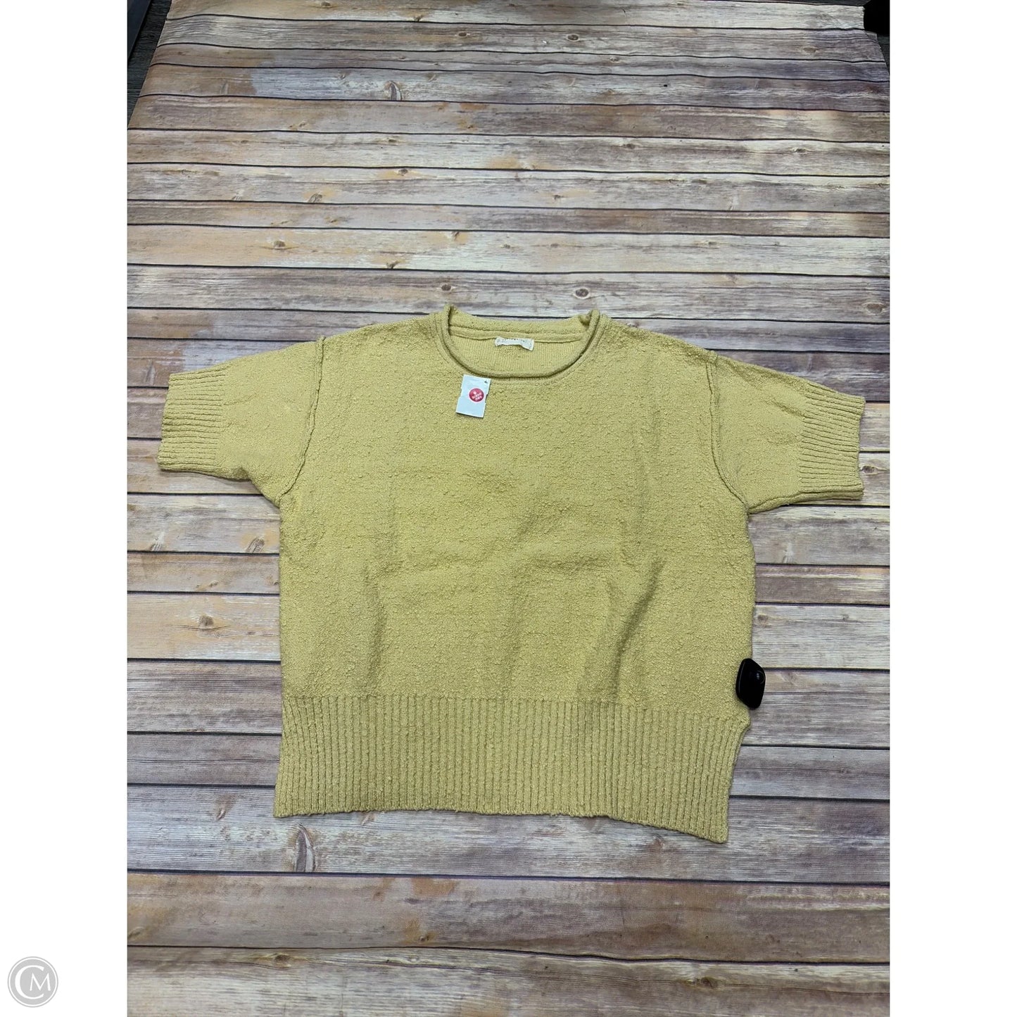 Sweater Short Sleeve By By Together In Yellow, Size: S