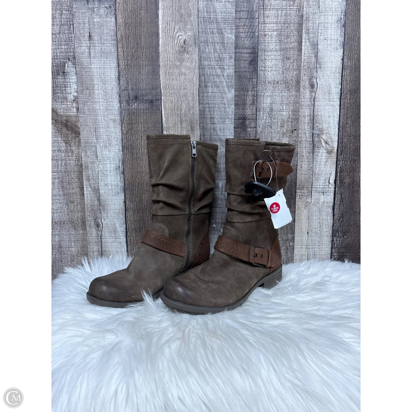 Boots Mid-calf Heels By Cobb Hill In Brown, Size: 7.5