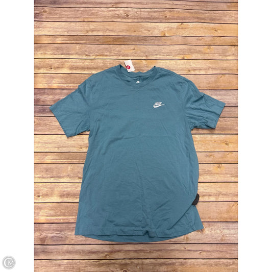 Athletic Top Short Sleeve By Nike Apparel In Aqua, Size: M