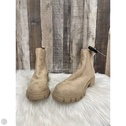 Boots Ankle Heels By Madden Girl In Tan, Size: 6.5