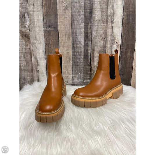 Boots Ankle Heels By Madden Girl In Tan, Size: 6.5