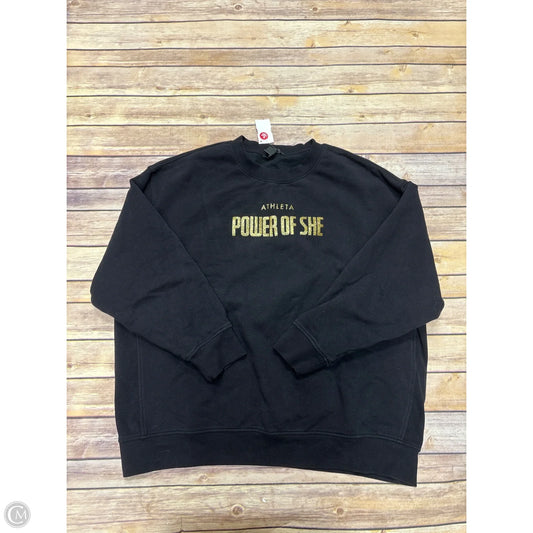 Sweatshirt Crewneck By Athleta In Black, Size: Xl