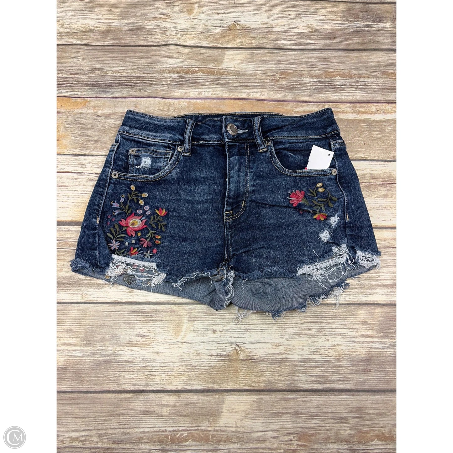 Shorts By American Eagle In Blue Denim, Size: 4