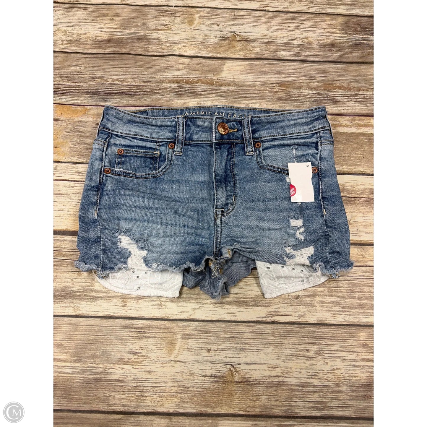 Shorts By American Eagle In Blue Denim, Size: 4