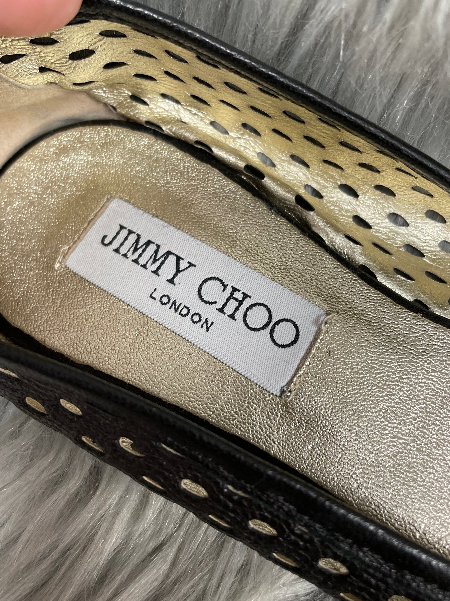 Shoes Luxury Designer By Jimmy Choo In Black, Size: 9