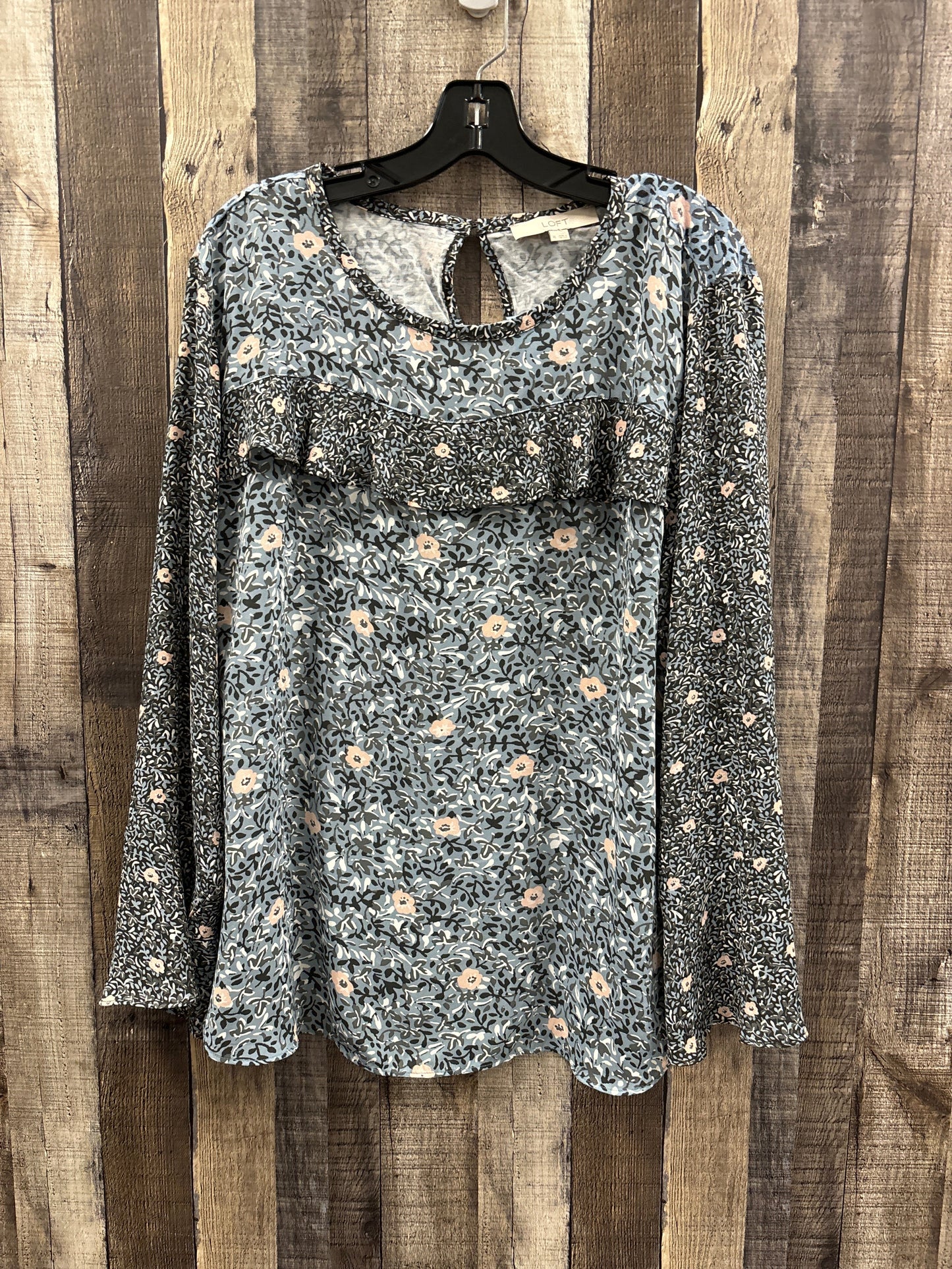 Top Long Sleeve By Loft In Floral Print, Size: Xl