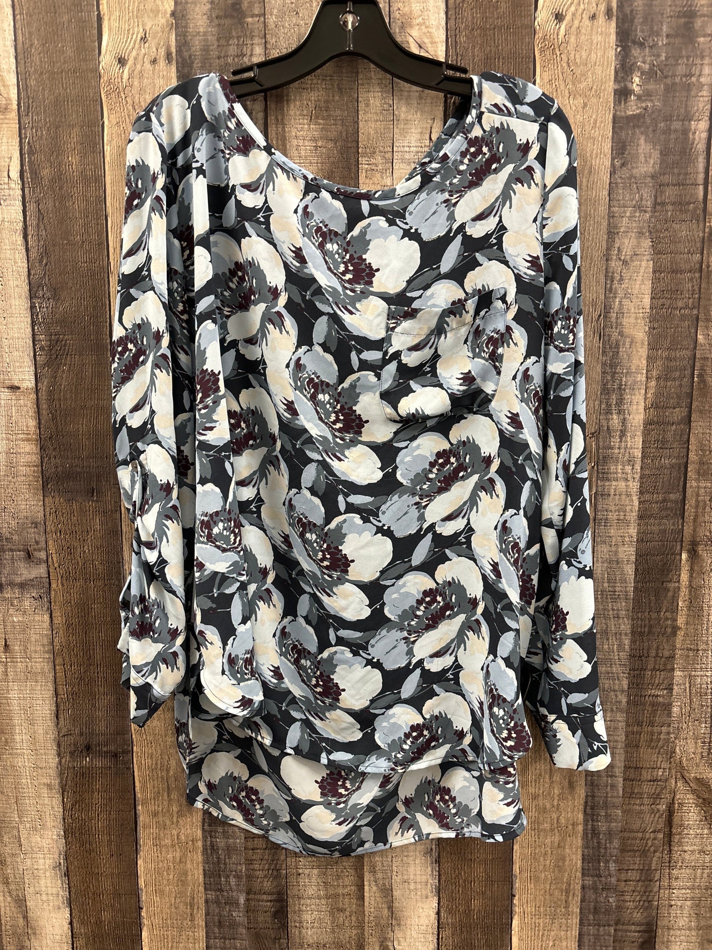 Top Long Sleeve By Loft In Floral Print, Size: Xl