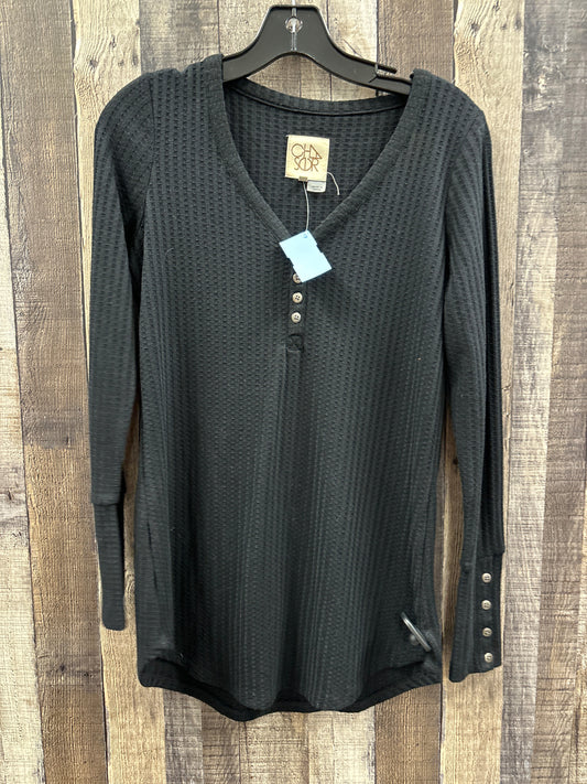 Top Long Sleeve By Chaser In Black, Size: S