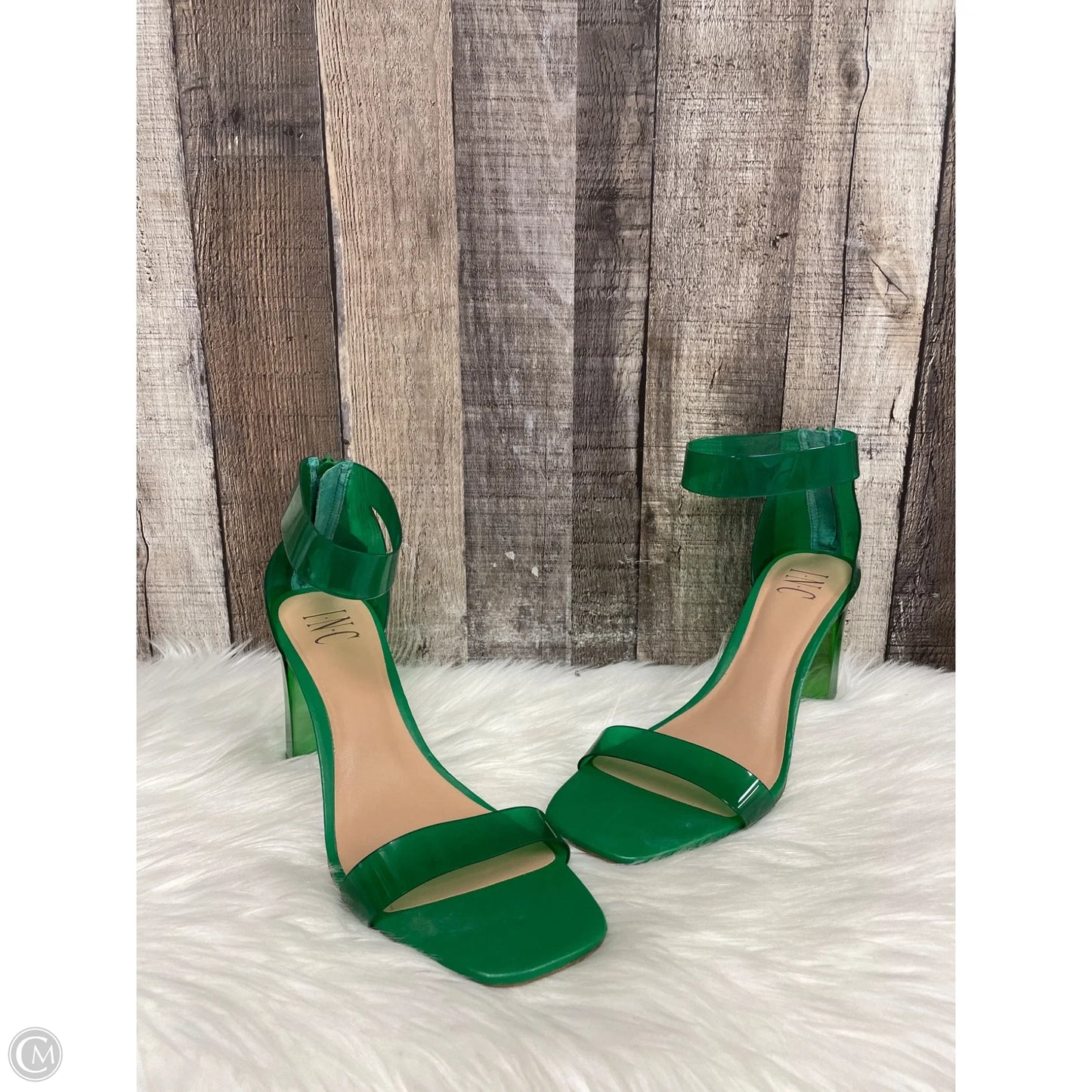 Shoes Heels Block By Inc In Green, Size: 10