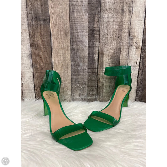 Shoes Heels Block By Inc In Green, Size: 10