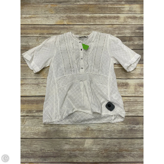 Top Short Sleeve Designer By Coach In White, Size: Xs