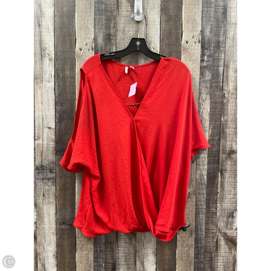 Top Sleeveless By Cato In Red, Size: 2x