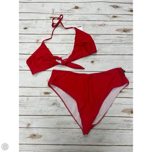 Swimsuit 2pc By Boohoo Boutique In Red, Size: 16