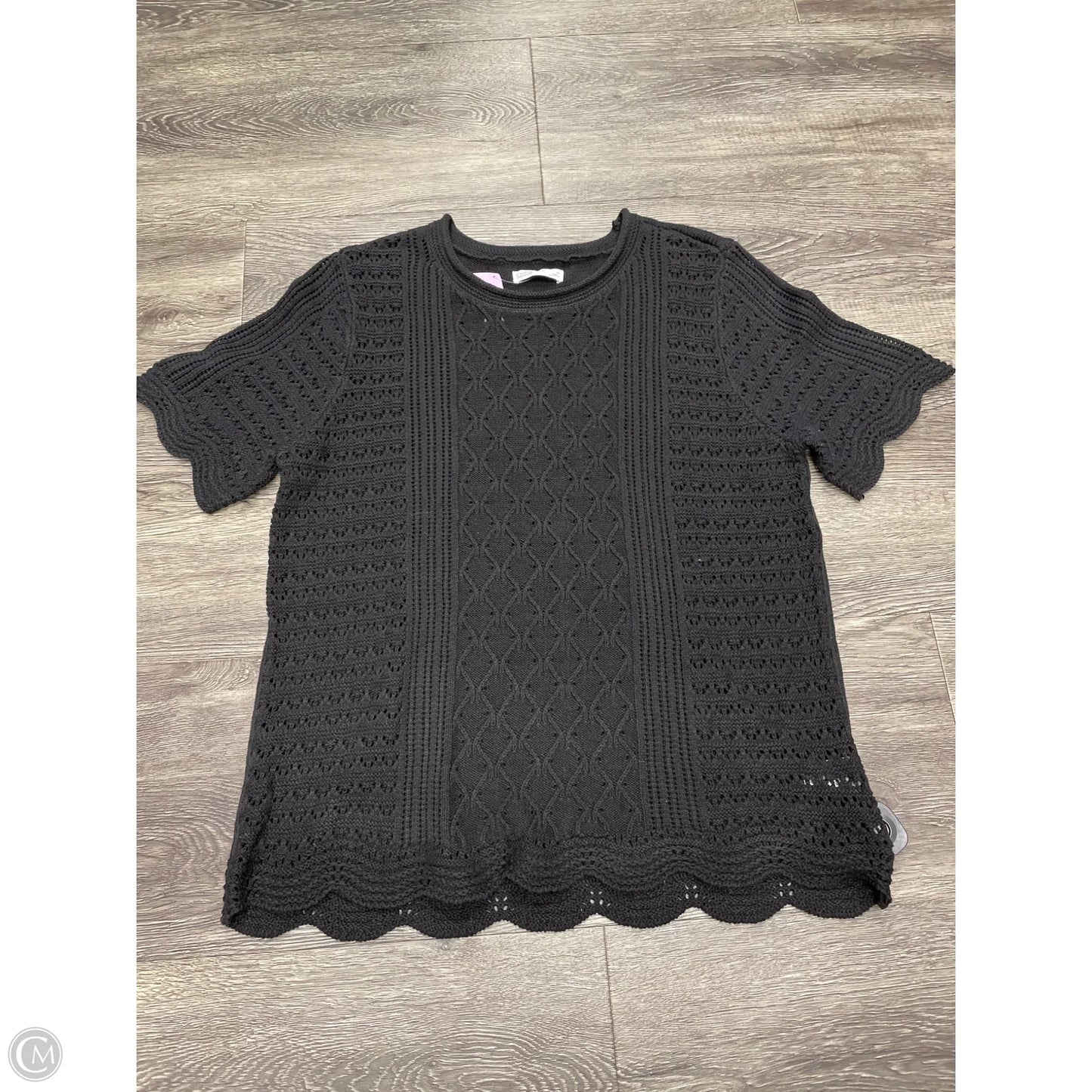 Sweater Short Sleeve By Croft And Barrow In Black, Size: M