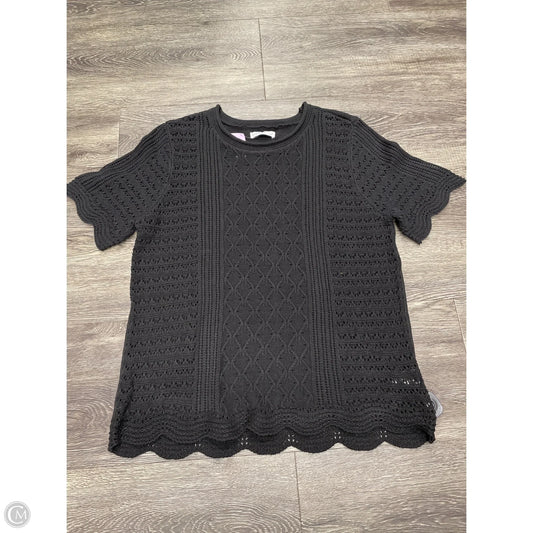 Sweater Short Sleeve By Croft And Barrow In Black, Size: M