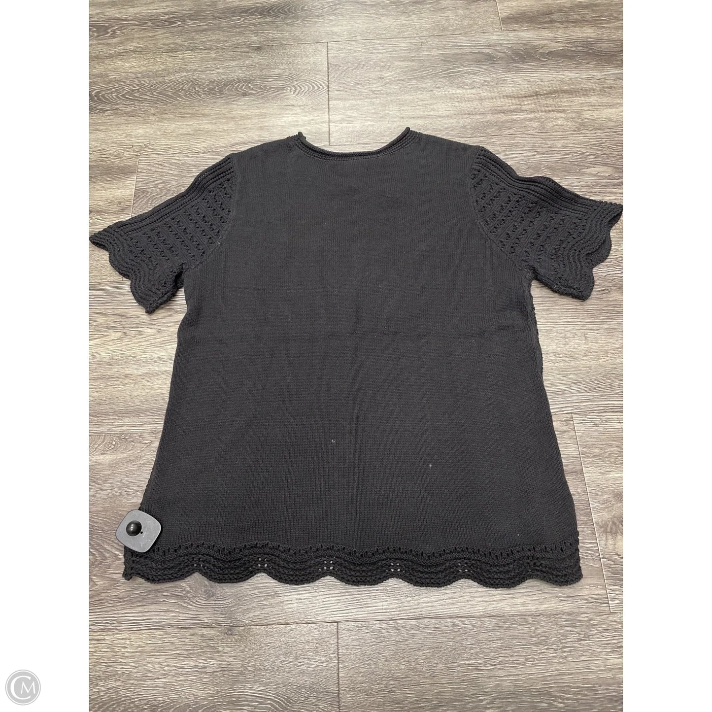 Sweater Short Sleeve By Croft And Barrow In Black, Size: M