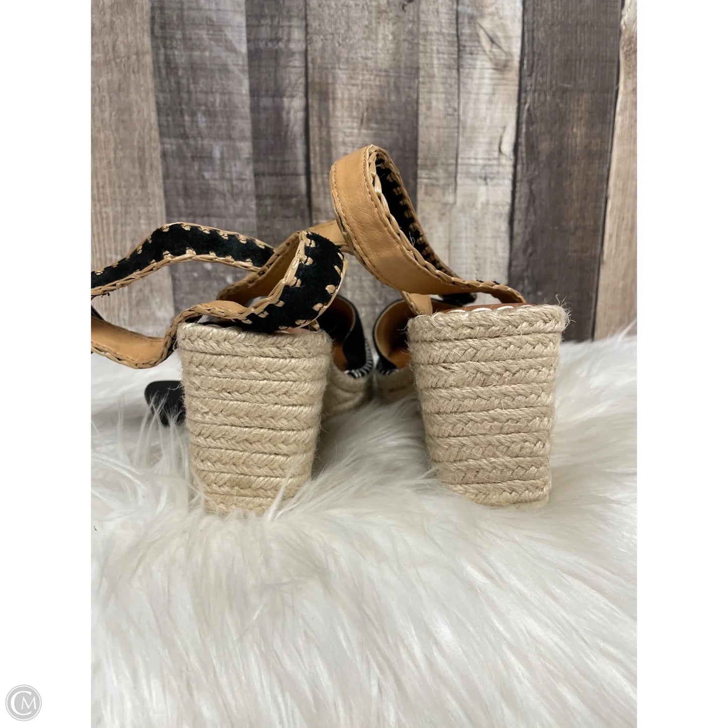 Sandals Flats By Crown Vintage In Black, Size: 8