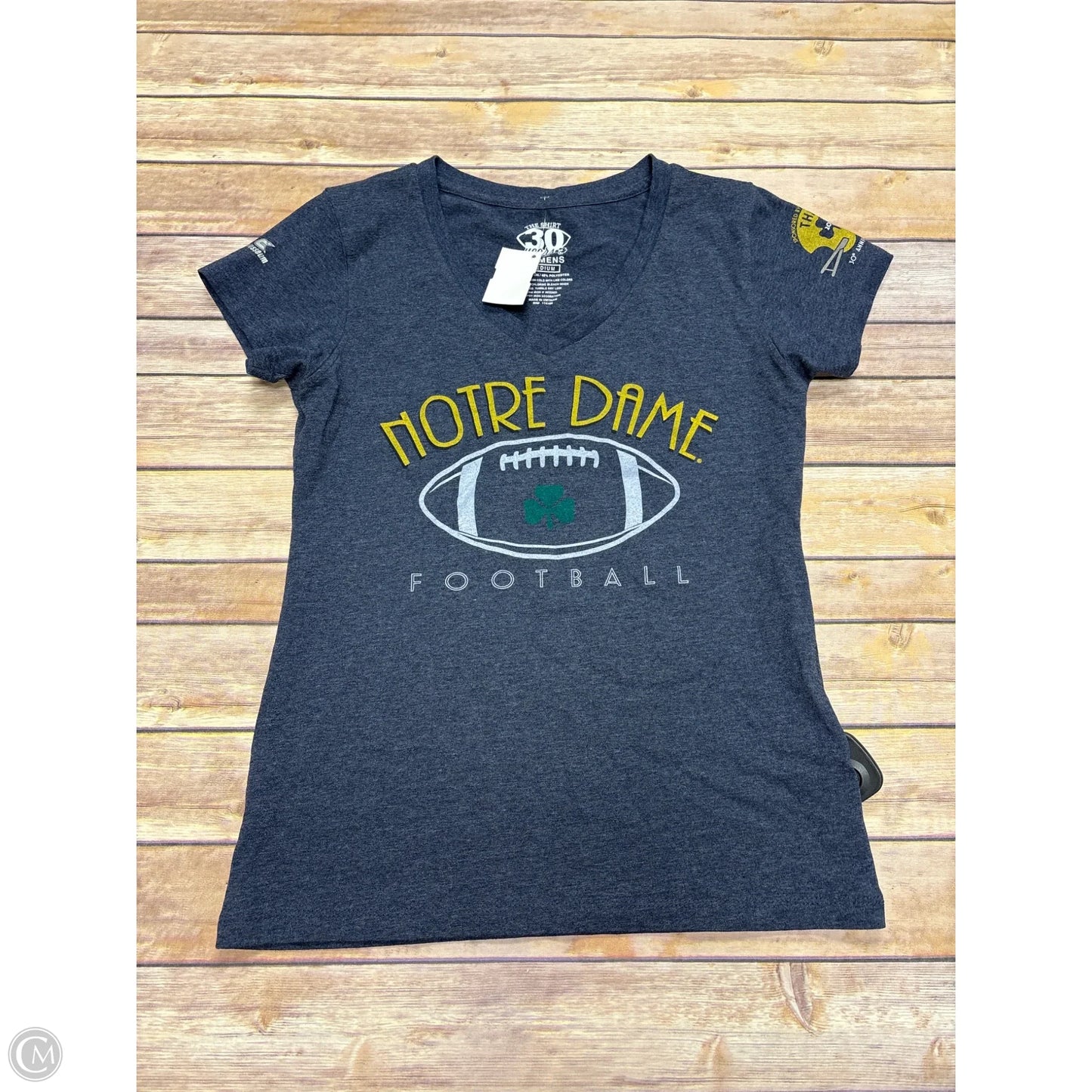 Top Short Sleeve By Cmf In Navy, Size: M