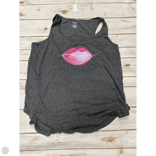 Athletic Tank Top By Torrid In Grey, Size: 2x