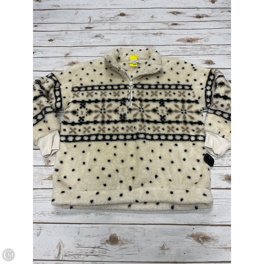 Jacket Fleece By Loft In Cream, Size: L