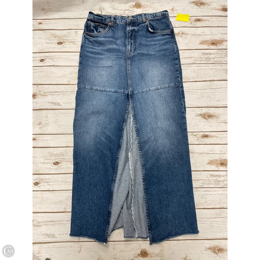 Skirt Midi By Reformation In Blue Denim, Size: 6