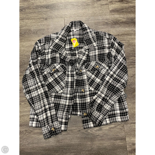 Jacket Shirt By Beachlunchlounge In Plaid Pattern, Size: S