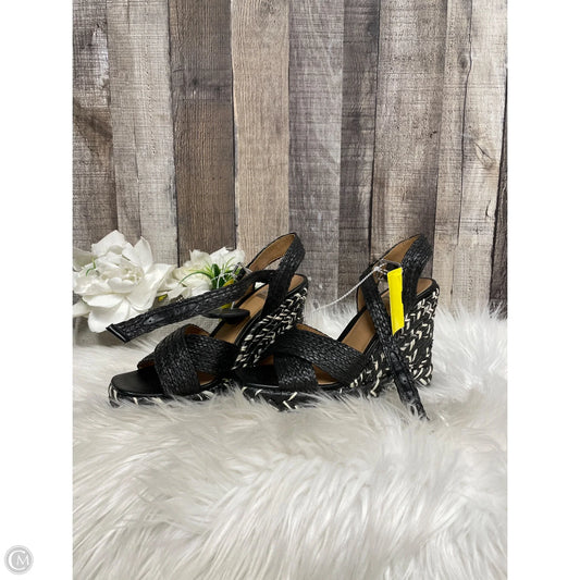 Sandals Heels Wedge By Dolce Vita In Black & Tan, Size: 7