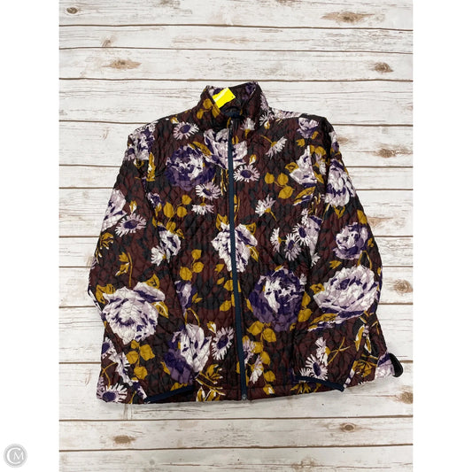 Jacket Puffer & Quilted By Lands End In Floral Print, Size: Xlp