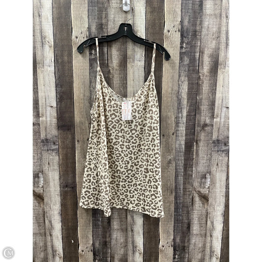 Top Sleeveless By Blakeley In Leopard Print, Size: 2x