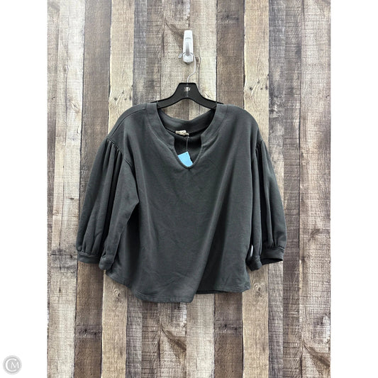 Top Short Sleeve By Ana In Grey, Size: L