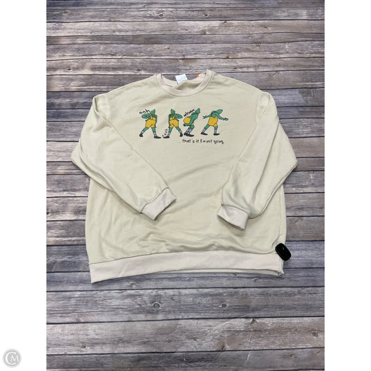 Sweatshirt Crewneck By Comfort Colors In Tan, Size: Xl