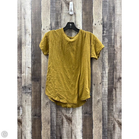 Top Short Sleeve Basic By Madewell In Gold, Size: S