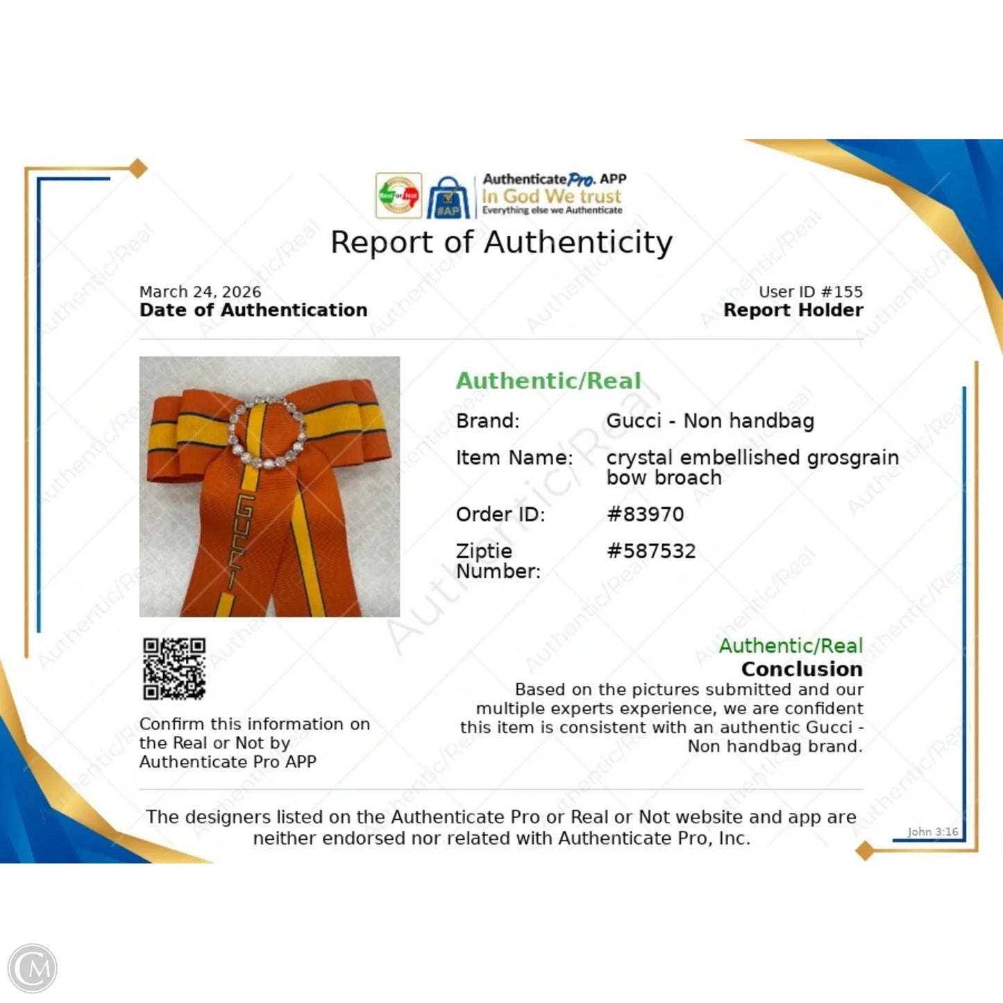 Accessory Luxury Designer Tag By Gucci