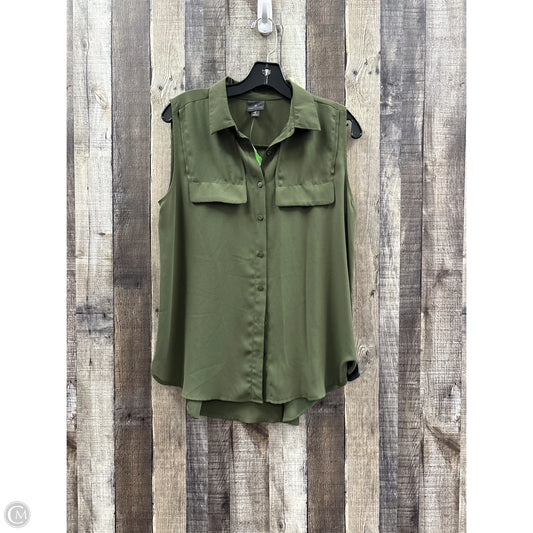 Top Sleeveless By Worthington In Green, Size: M