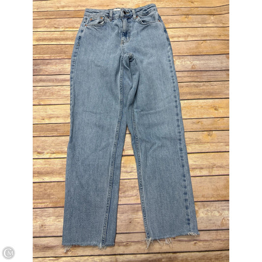 Jeans Straight By Topshop In Blue Denim, Size: 2
