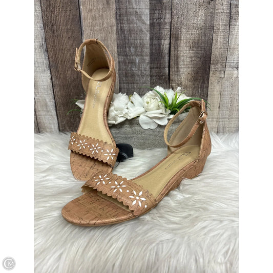 Sandals Heels Wedge By Chinese Laundry In Brown, Size: 7