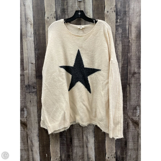 Sweater By Easel In Cream, Size: L