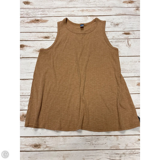 Top Sleeveless Basic By Old Navy In Tan, Size: M