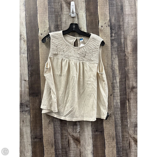 Top Sleeveless By Old Navy In Beige, Size: Xl