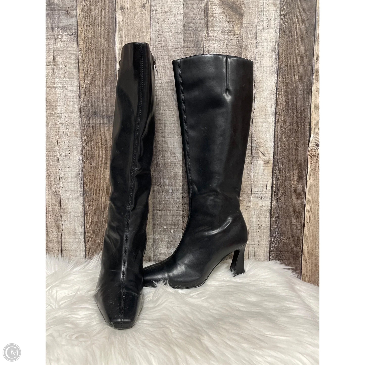 Boots Ankle Heels By Cme In Black, Size: 7.5