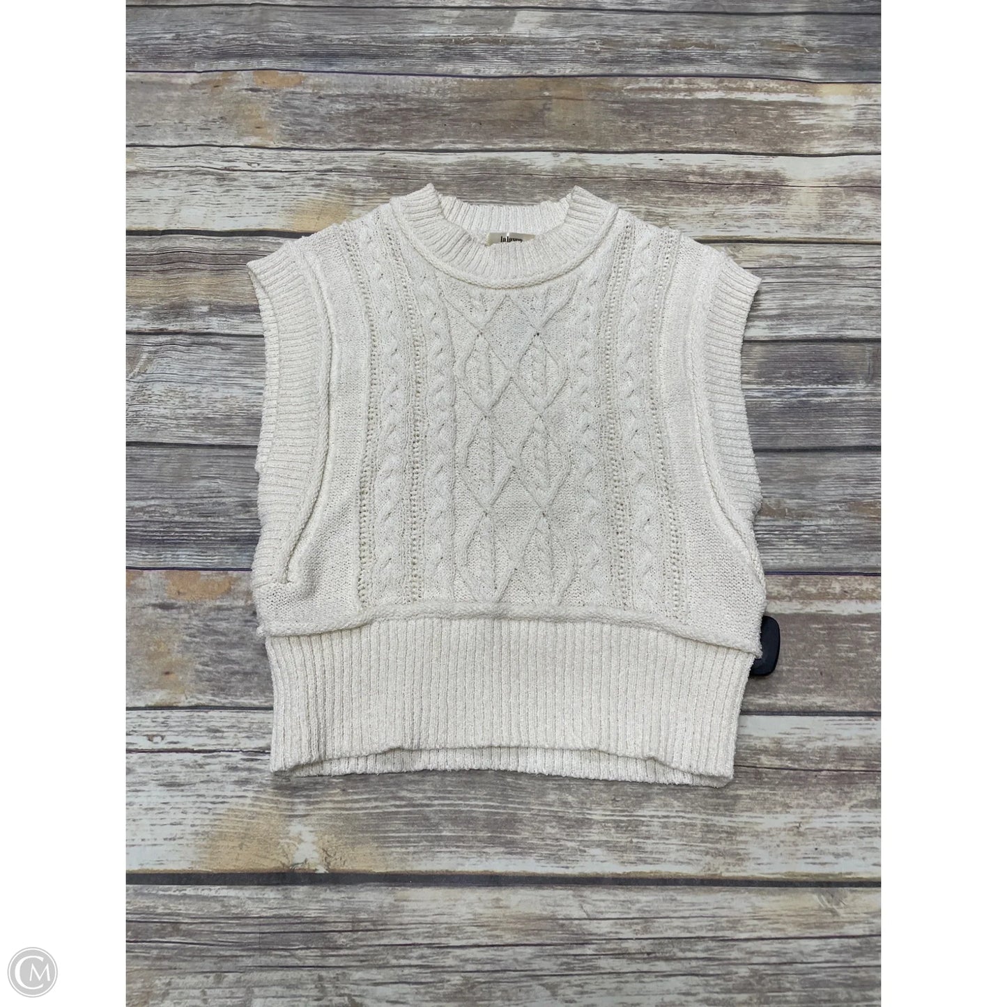 Vest Sweater By Cme In Cream, Size: S