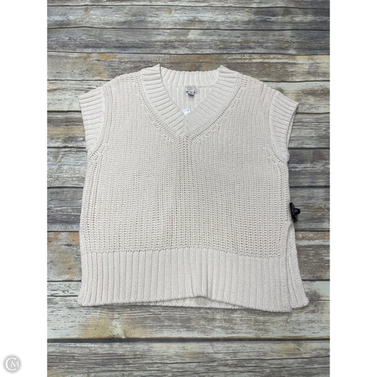Vest Sweater By A New Day In Cream, Size: Xs