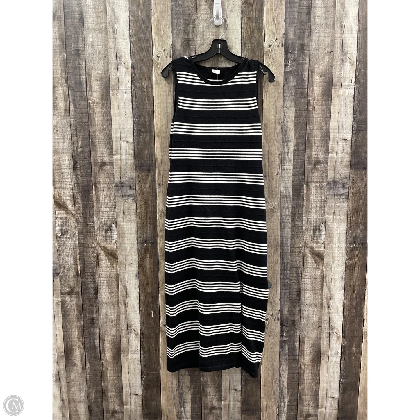 Dress Casual Midi By Cme In Striped Pattern, Size: M