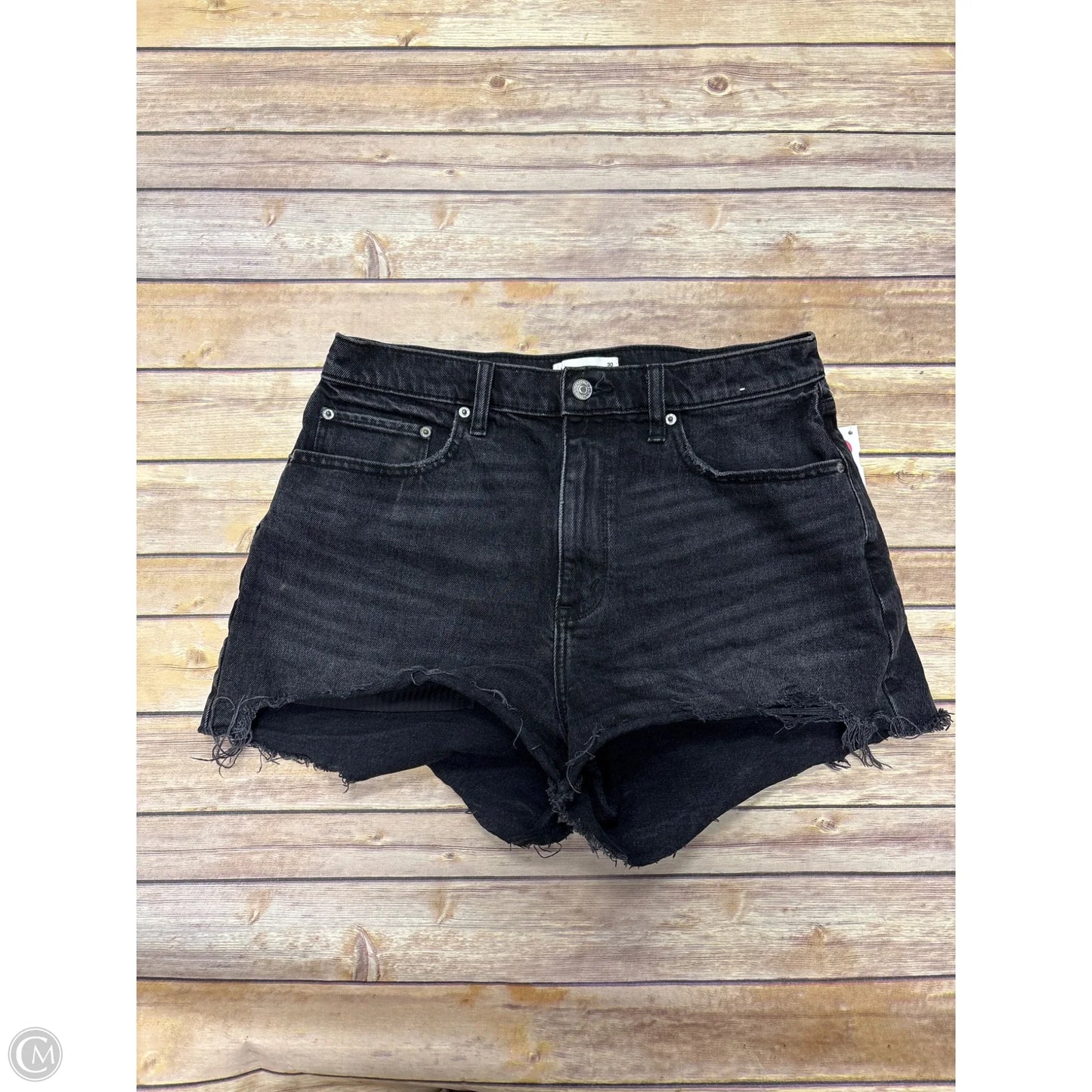 Shorts By Abercrombie And Fitch In Black Denim, Size: 10