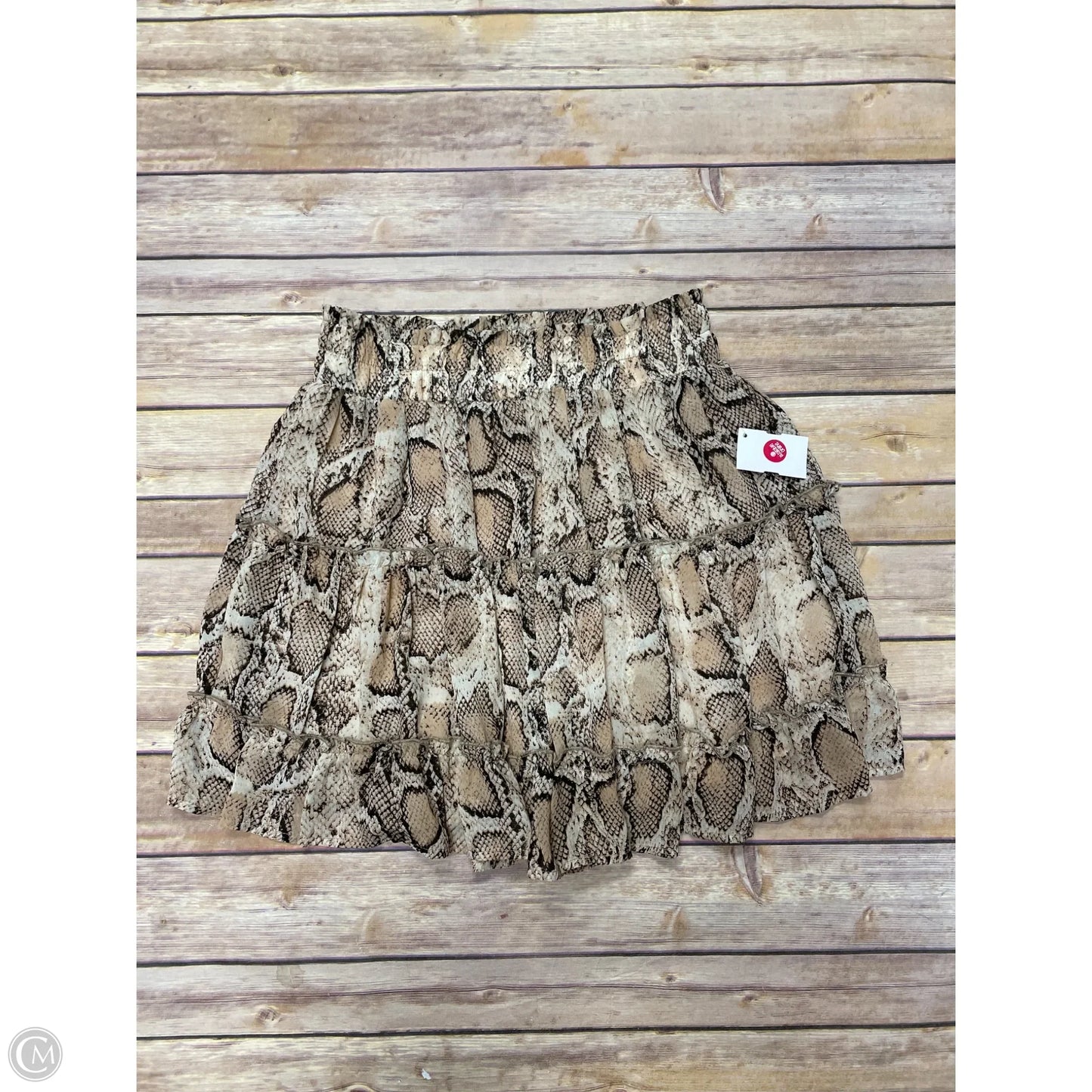 Skirt Mini & Short By Entro In Snakeskin Print, Size: S