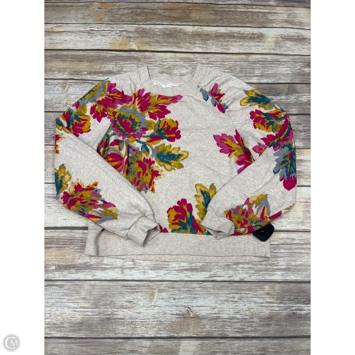 Sweatshirt Crewneck By Saturday/sunday In Floral Print, Size: S
