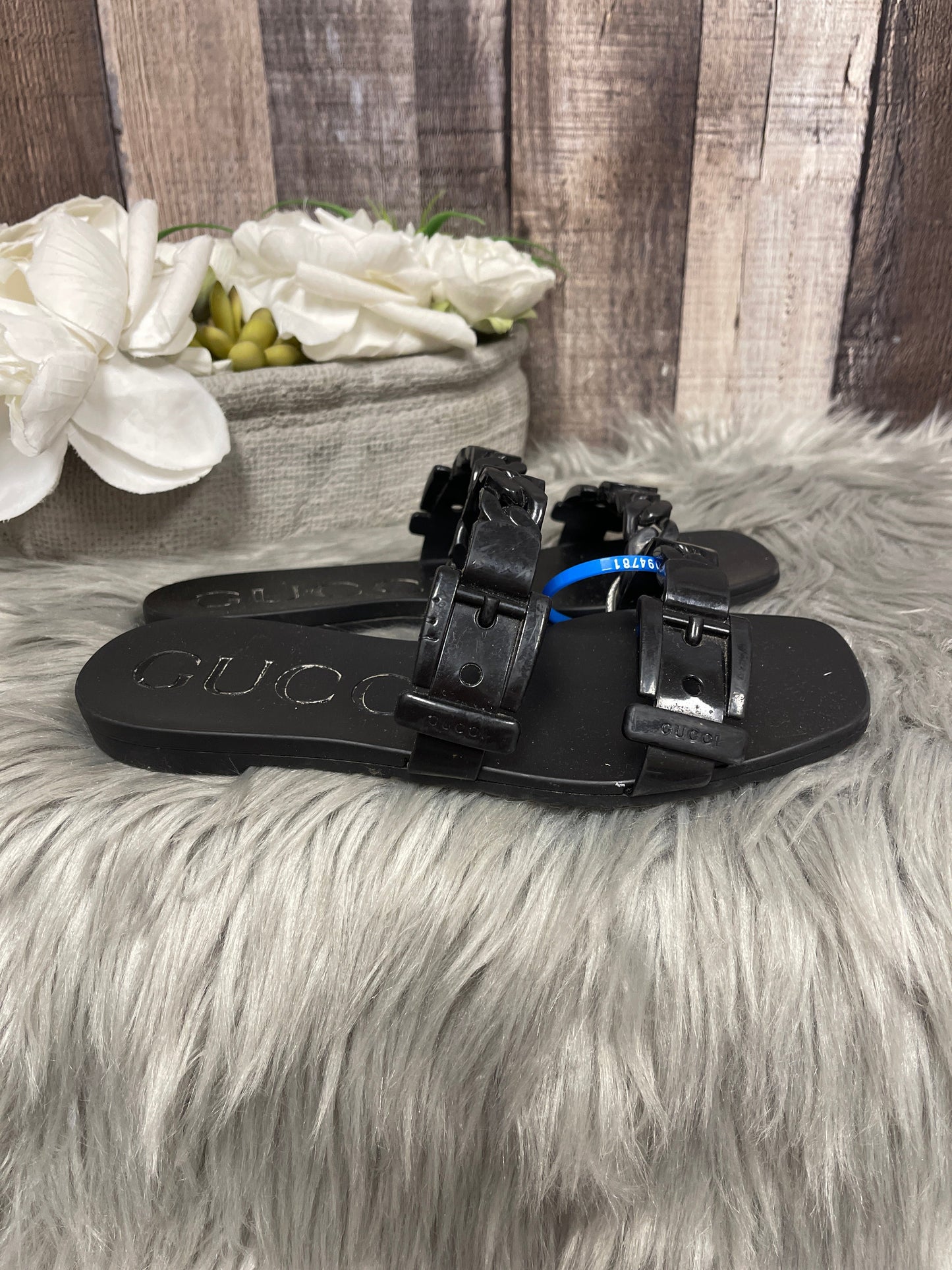 Black Sandals Luxury Designer Gucci