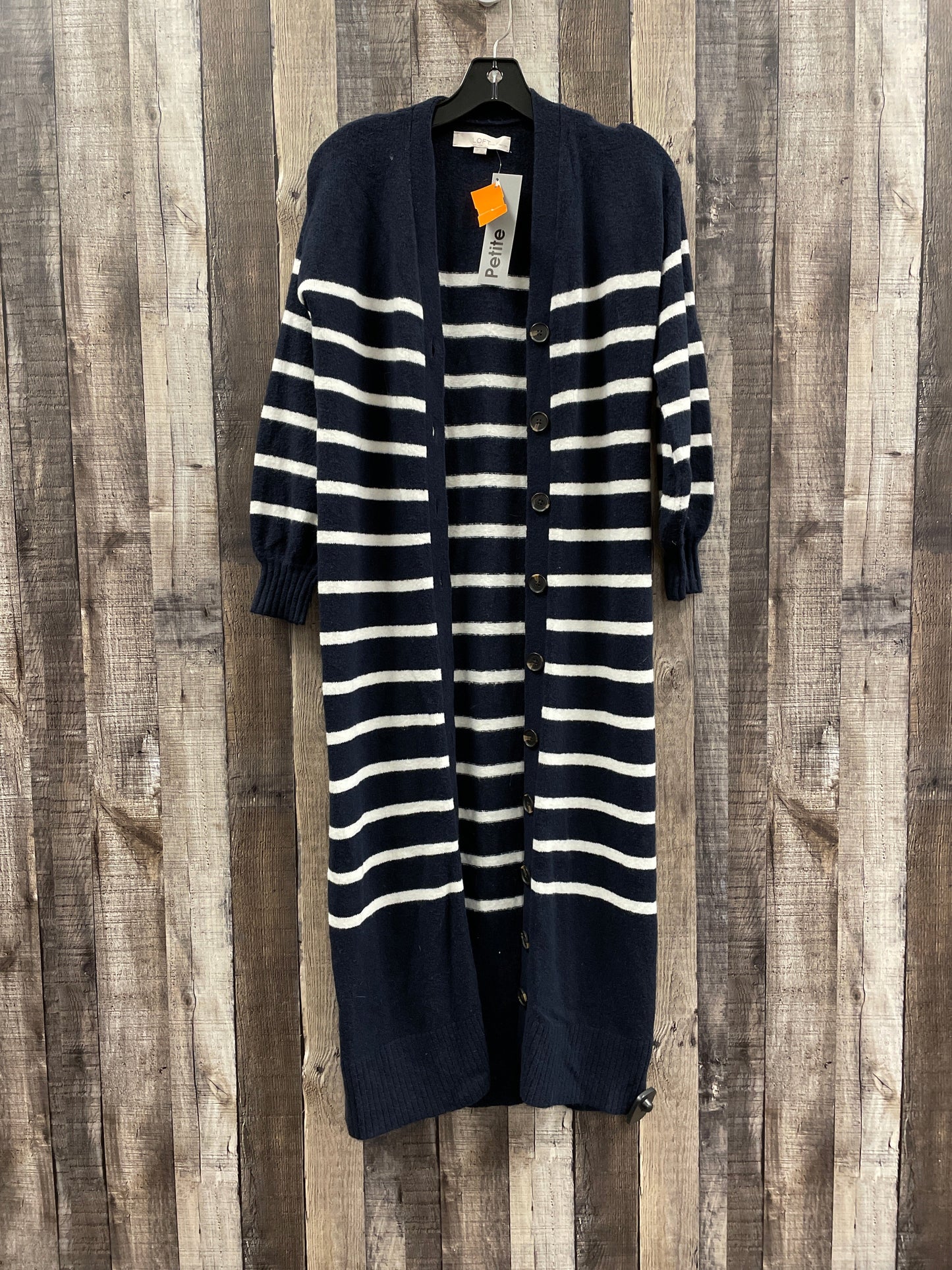 Sweater Cardigan By Loft In Navy, Size: Petite   Xs